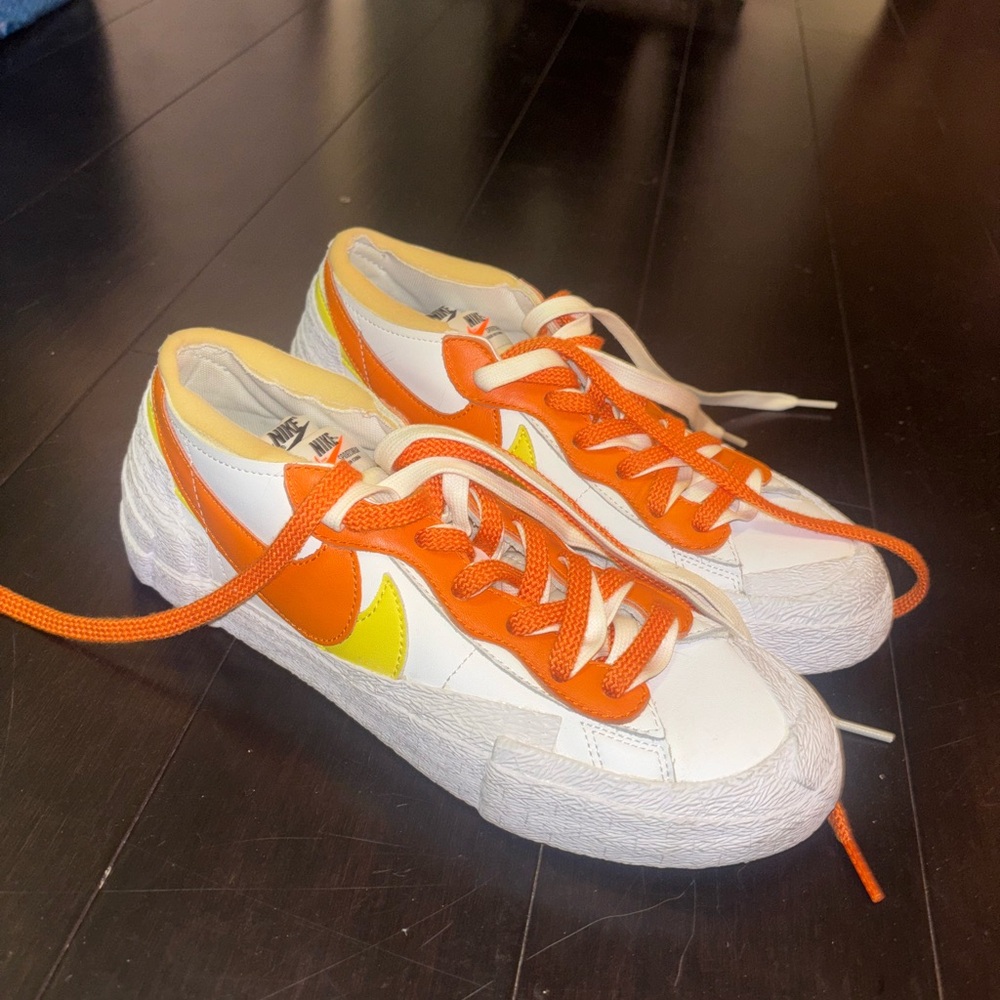 Nike Orange and Yellow Sneakers Vibrant Design